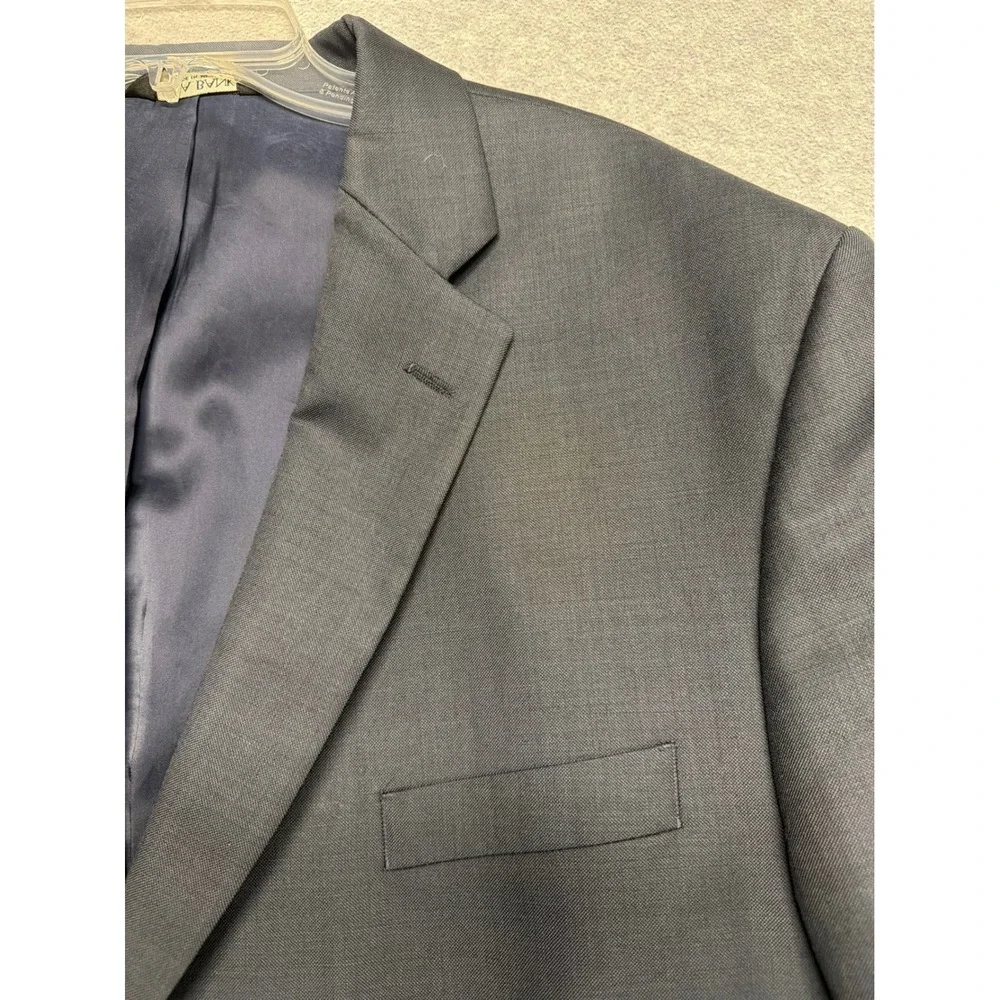 Jos A Bank Travelers Collection Mens 50R Blazer  100% Wool Tailored DAMAGED‎